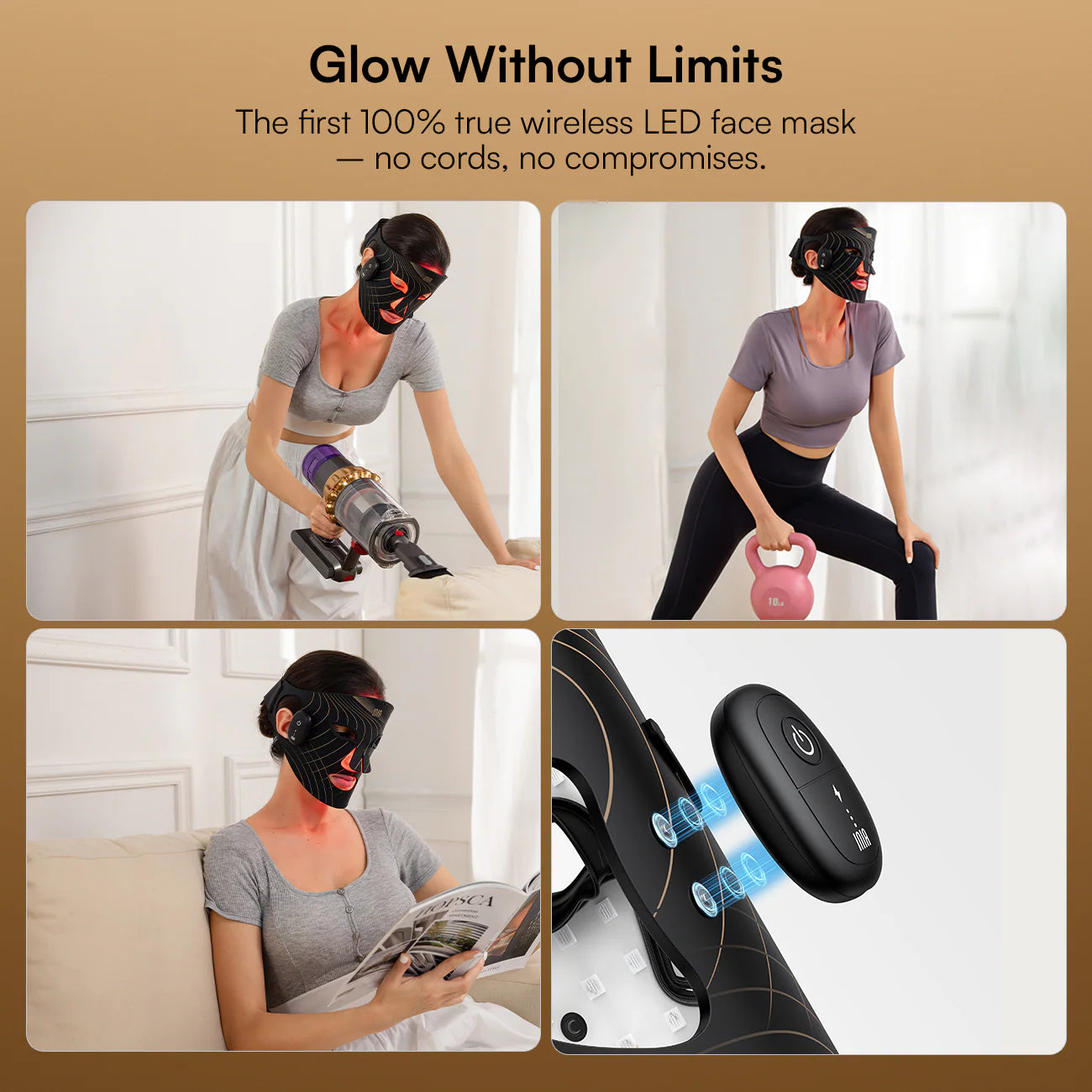 INIA Wireless Red Light Therapy Mask